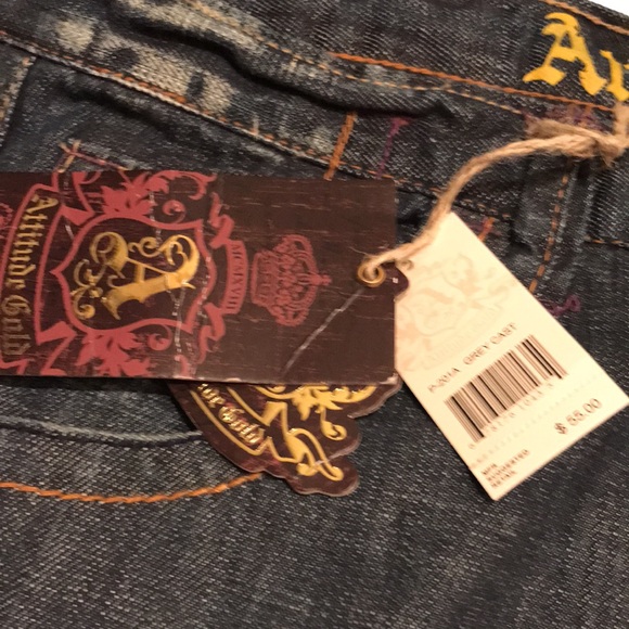 NWT ATTITUDE GOLD BROOKLYN PREMIUM EDITION 34 men’s jeans straight 34x32 - Picture 7 of 13